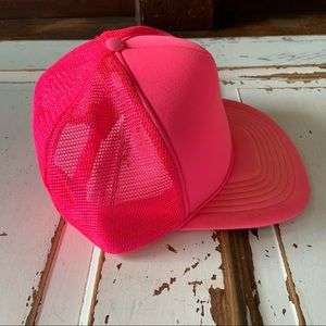 Pink Snap Back Trucker Beach Baseball Hat